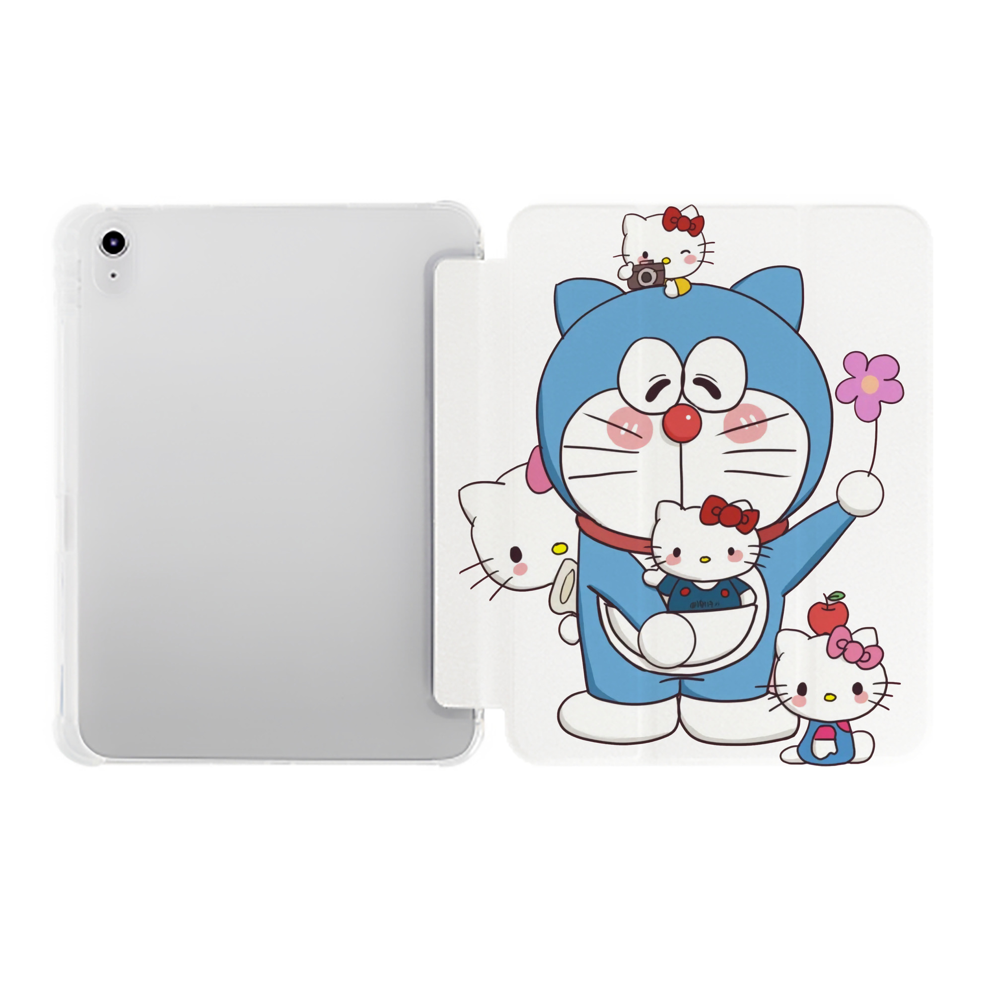 （画像用） ドラえもん Doraemon IPad ケース ペン収納付き 三つ折りスタンド PUレザー×シリコン 対応機種9.5/10.5/10.9インチ